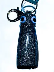 Backpack Keychain Flair Fringe Key Chain Eyes Keyring Black Sparkle Bag Clips