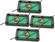 KICHOUSE 4sets Mini Pool Table Game Set Portable Billiards for Boys and Girls Fun Tabletop Pool Game for Family Play Lightweight Design for Easy Carrying for Ages and up