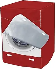 MBOOM Washer/Dryer Cover for Front Load, Washing Machine Cover Waterproof, Dustproof -600D Heavy Duty Oxford Washer Covers for Outside, 27x33x39 inch, (red)