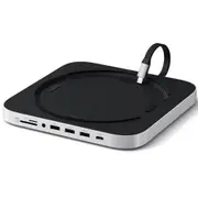 SATECHI USB-C Stand Hub for Mac Mini / Studio with NvMe Enclosure - Silver [ST-GMMSHS]