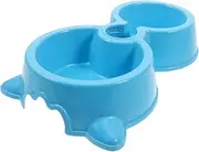 Milisten Double Dog Food Bowls with Automatic Water Dispenser Pet Feeder for Cats Dogs Easy Clean Detachable Design Water Bottle Insert for Continuous Hydration