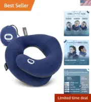 Adjustable Travel Neck Pillow with Flat-Back Design - Perfect for Long Journeys