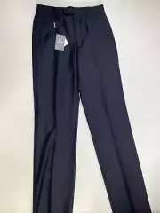 Mens Pierre Noir Blue Dress Flat Front Pants Size 30W NEW