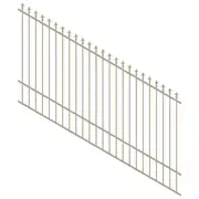 ProtectorAl 1201-2400W x 1500H Paperbark Spear Top Pool Fence Panel Raked 16-30º