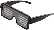 zolyet Par Glasses Toy Glasses with Multiple Animation Modes Work for 8 Hours for Holiday Par KTV DJ Nightclub Concert Costumes Glowing Glasses Black Light
