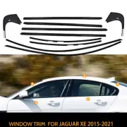 Window Strip Trim Seal Belt Weatherstrip For Jaguar XE 2015-21 2017 Chrome Black (for: Jaguar)