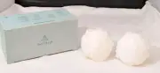 NIB PartyLite Set of 2 3" Snowball Ball Candles RETIRED Q53102 HTF NOS