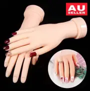 Soft Rubber Training Fake Hand Mannequin Manicure Nail Art Practice Model Tool