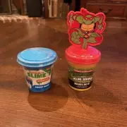 Nickelodeon Slime Neon Blue 4 oz and TNMT kiddy Dough
