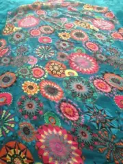 beautiful caribbean pareo cover up green & blue wrap large scarf shawl