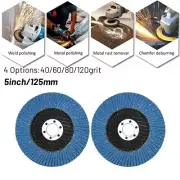 Long Lasting Metal Sanding Flap Discs for Angle Grinder 5in 40 60 80 120 Grit