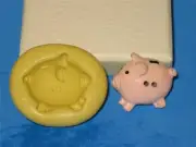 Pig Piggy Bank Silicone Push Mold A283 For Craft Chocolate Resin Clay Candy