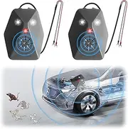 Pack of 2 Marten Deterrent Car, Marten Repellent Ultrasonic Car Ultrasonic Frequency 14-60 kHz, 2 Modes Marten Deterrent with Multi-Frequency Ultrasound and Flash Light for All Models Car Accessories