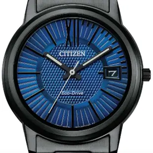 【CITIZEN 星辰】PAIR 光動能時尚簡約淑女腕錶-藍面 鋼帶33.3mm(FE6017-85L 情侶錶 對錶 女錶)