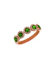 Le Vian 14K Strawberry Gold 0.83 ct. tw. Diamond & Emerald Ring 7 NoColor