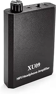 Portable HiFi Headphones Amplifier Headset Amp with 3.5mm Aux in 3.5mm Headphone Jack Built-in Battery with Control