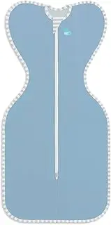Love To Dream Swaddle Up Original, Small (3.5-6kg), Ideal for Moderate Room Temperatures (20-24°C), 1.0 TOG, Arms Up Position, Twin Zipper for Easy Nappy Changes, Dusty Blue