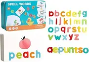 ABC Learning Educational Toys Match Letter Spelling Games,School Supplies,See and Spell Learning Toys for Kids, Kindergarten