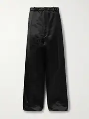 [Balenciaga] Balenciaga - Cotton-blend Sateen Wide-leg Pants - Black - M M Black