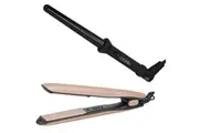 Cabello Silk Smooth Styler (Gold) & Tapered Curler - Combo