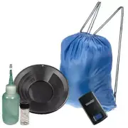 12" Black Gold Pan Panning Kit with Sniffer Vial & DigiWeigh Pocket Scale