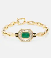 [Shay Jewelry] Shay Jewelry 18kt gold bracelet with emerald and diamonds One Size gold