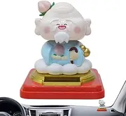 Car Figures for Dashboard, Car Dashboard Decorations | Chinese Solar Model for Desktop - Solar Powered Traditional Birthday God Ornament, Tremors for