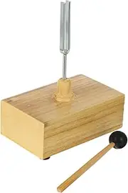 Yardwe 1Set Tuning Fork and Mallet with Wooden Resonance Box for Physics Experiments Tuning Fork Kit for Educational Sound Experiments and Acoustic Demonstrations