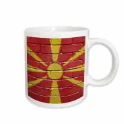 3dRose National flag of Macedonia painted onto a brick wall Macedonian Mug