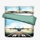 Airplane Linen Quilt/Doona/Duvet Cover Set Single/Double/Queen/King Bed