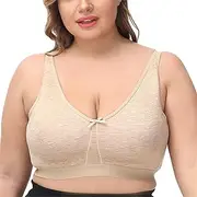 [Generic] Womens Sports Bras Pack Women's Solid Color Underwear Fat MM No Large Bra High Support Sports Bras for Women