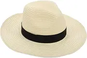 [LIGIGWASH] Folding Beach Hat Wide Brim Sun Hat Summer Sun Hat Fashion Outdoor Hat Summer Hats for Women Foldable Hat Travel Hat Women Foldable Sun Cap Hand Woven Hat Bucket Hat White