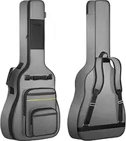 IBVIVIC Electric Guitar Bag, Bass Case Gig Bag with Dual Adjustable Shoulder Strap, Grey