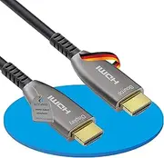 50 m HDMI Cable 2.0b, Fibre Optic Hybrid, UHD 2160P, 4K60Hz, 4:4:4, HDR, 18Gbps, Black