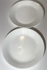 Corelle Vitrelle NOS Set of 2 Solid White Dinner Plates 10.25" New Vtg USA