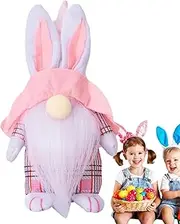 Easter Plush Animals - Easter Gnomes Plush, Bunny Gnomes Figurines, Rabbit Easter Gnomes | Adorable Easter Plush Bunny Gnomes, Easter Tiered Tray Decorations, Gnomes Decorations for Home, Indoor