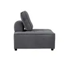 Foret 86cm Armless Seat Modular Extension Lounge Couch Velvet Sofa Light Grey