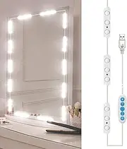 Led Vanity Mirror Lights, Hollywood Style Vanity Make Up Light, Dimmable Color and Brightness Lighting Fixture Strip, for Makeup Vanity Table & Bathroom Mirror, Mirror Not Included