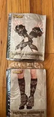 Unisex Caveman Leg Warmers & Arm Warmers Costume Cosplay Animal Access Brand New