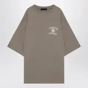 [Fear of God Essentials] Heather Grey T-Shirt With University Logo On The Chest XXL Grey