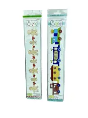 Sizzlits Sizzix Dena Designs 2 Die Strips Train Gingerbread Man Hearts