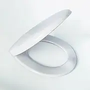 Toilet Seat Soft Close Oval White Thicken Heavy Duty Quick Release Rectangle Toilet Lid with Adjustable Hinge and top Fixing Two Button Quick Disassembly for Easy Cleaning