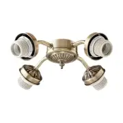 Quorum International 2444-CFL Brass 4 Bulb Fluorescent Fan Light Kit