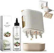 Follicle Activator 3.0 Scalp Machine, Follicle Activator 3.0, Crown Naturale Follicle Activator 3.0 Scalp Machine, Electric Hair Oil Applicator with Hair Oil for Women & Men (White)