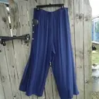 NWT John Mark Navy Blue ScottsdalePoly Rayon Nautical Pants 2x $119 Cropped