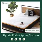Queen Mattress Memory Foam Double King Single Pocket Spring 3 Zone Hybrid -Zinus