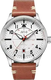 [AVI-8] Avi 8 newton kent automatic Mens Analog/digital Swiss automatic Watch with Synthetic leather bracelet AV-4094-01
