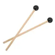 1 Pair Tongue Drum Mallets Wood Drumstick with Rubber Head for Percussion