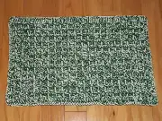 New Uniq Handmade Crochet 13x21 Rectangle Table Runner Mat White Green Sparkle