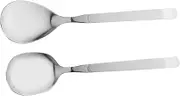 MAGICLULU 2pc Stainless Steel Serving Spoon Large Soup Spoon Restaurant Quality Food Service Utensil